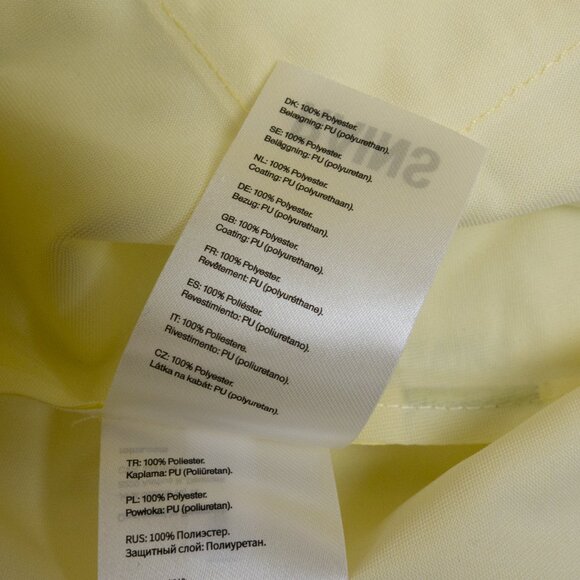 RAINS Rain Jacket Hooded Waterproof Coat Curve W Belted Straw Yellow Large - Picture 13 of 14